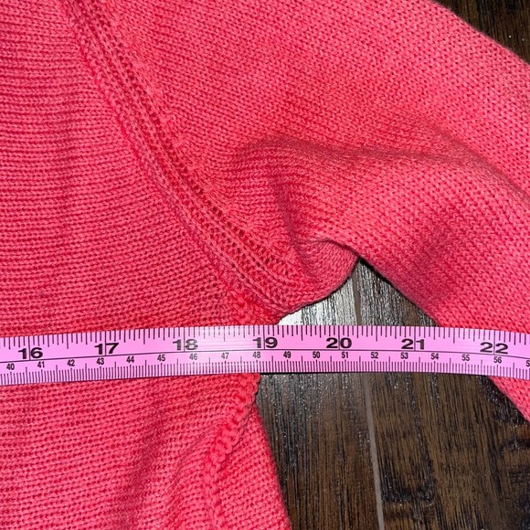 Anthropologie Angel of the North Coral Pink Boho Cotton Open Cardigan Size L - Picture 5 of 9